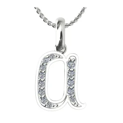 Diamond Initial Pendants
