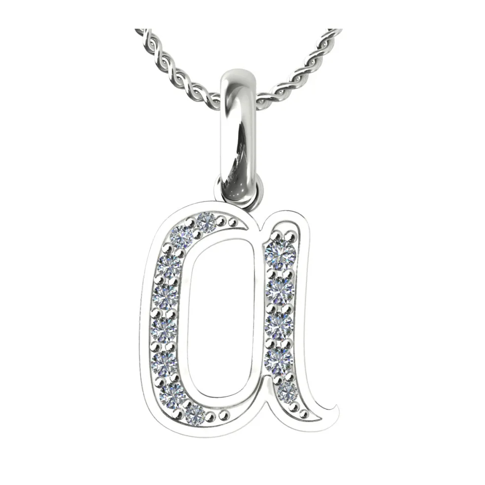 Diamond Initial Pendants