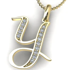 Diamond Initial Pendants