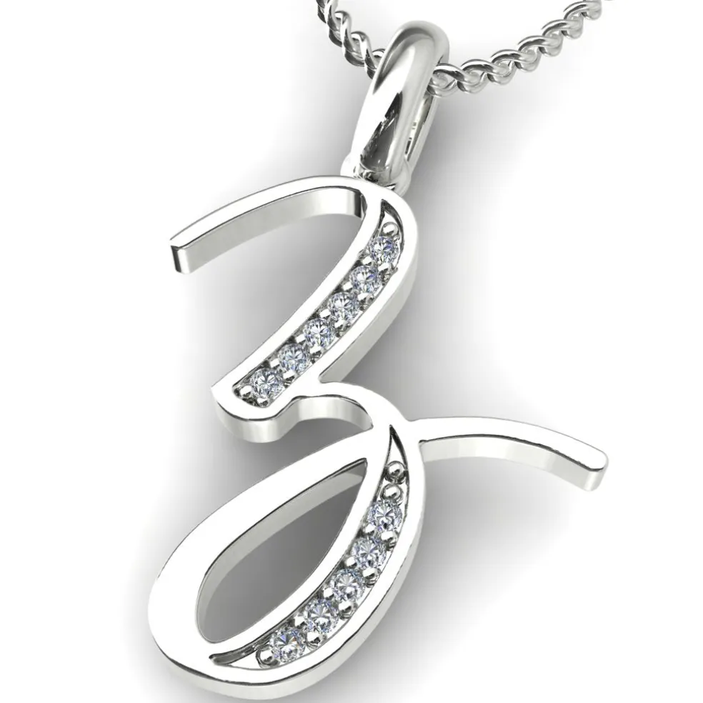 Diamond Initial Pendants