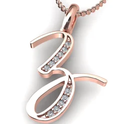 Diamond Initial Pendants