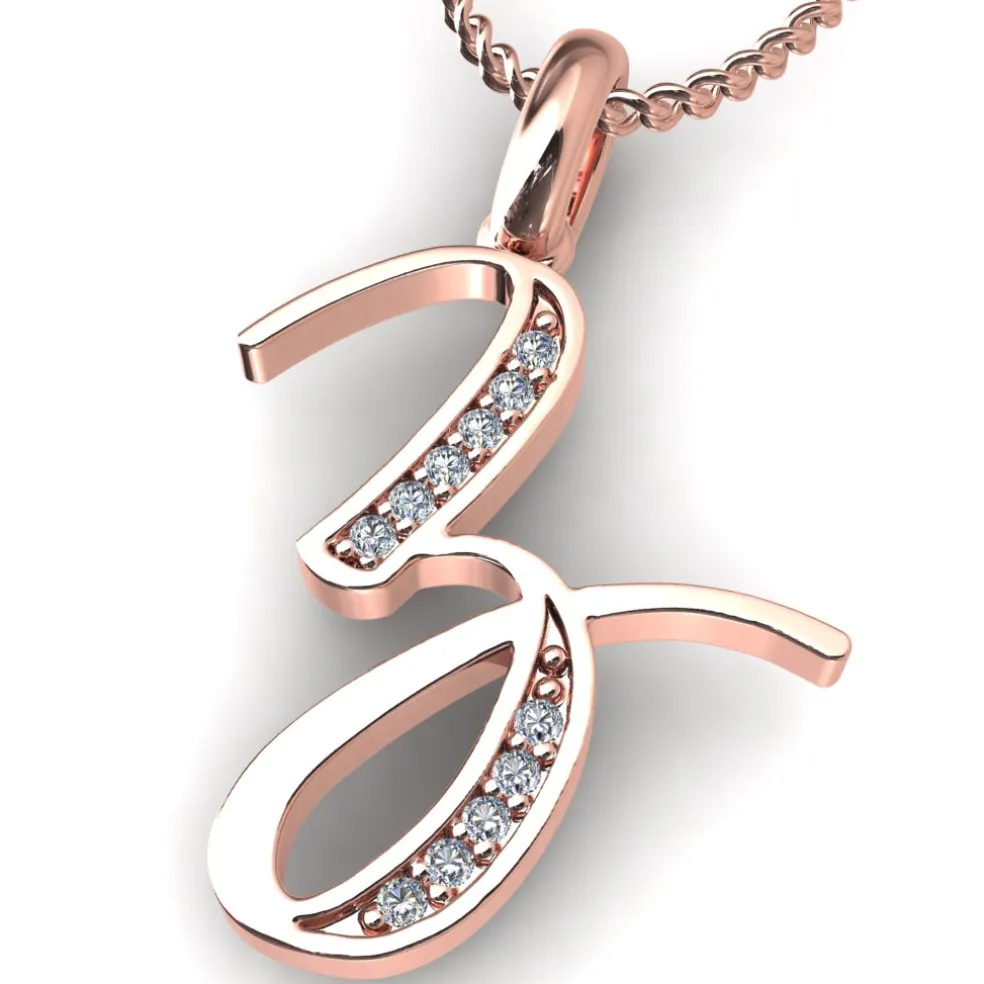 Diamond Initial Pendants
