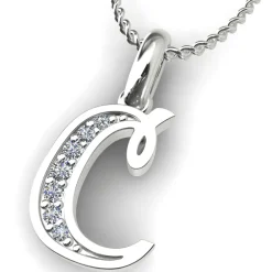 Diamond Initial Pendants