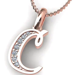 Diamond Initial Pendants