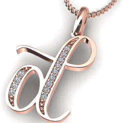 Diamond Initial Pendants
