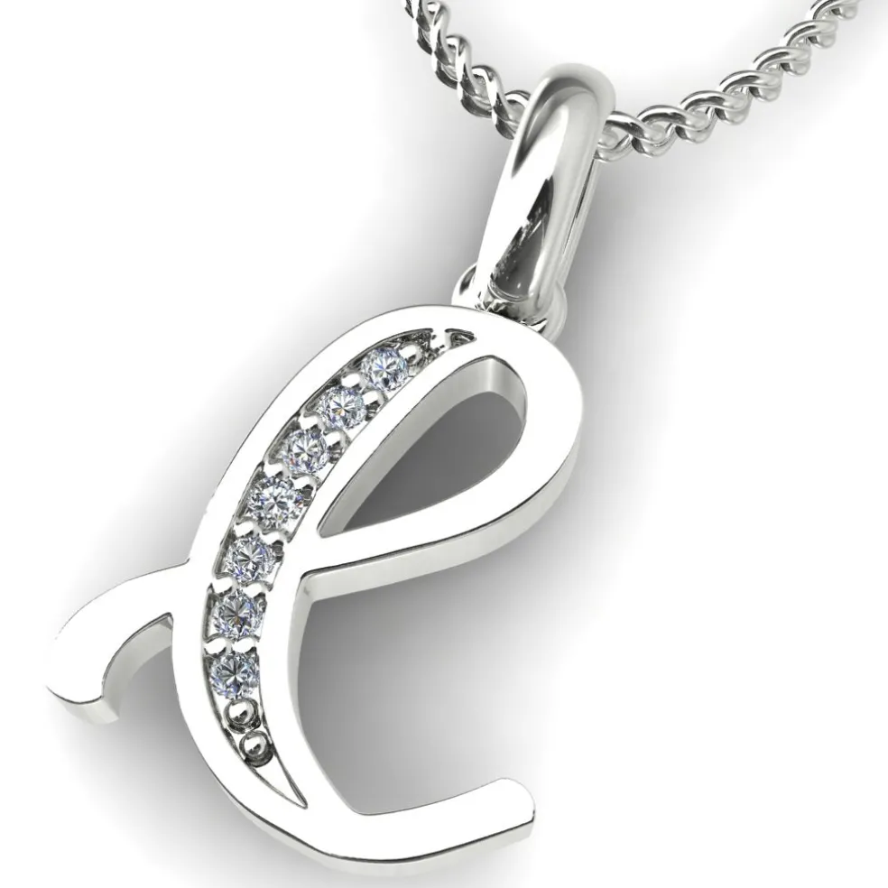 Diamond Initial Pendants