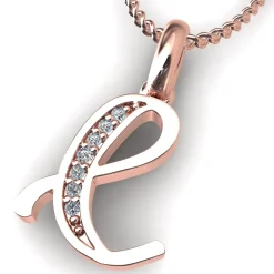 Diamond Initial Pendants