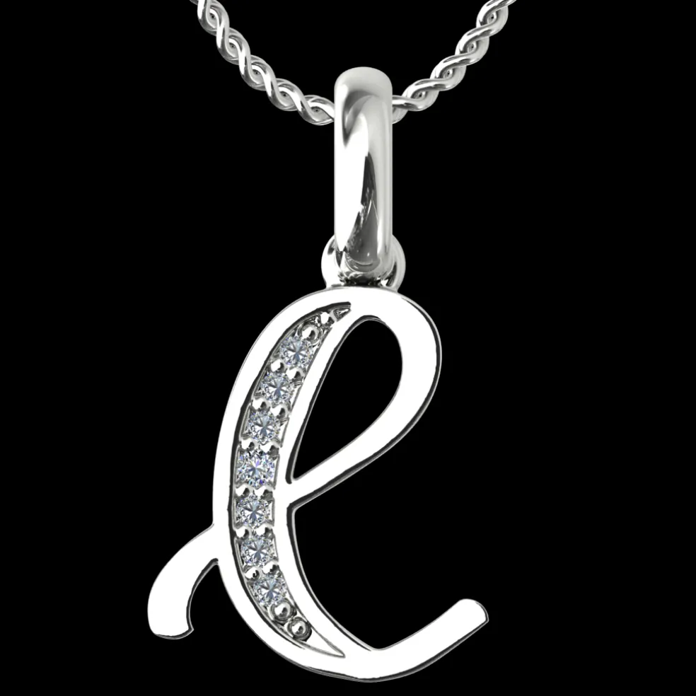 Diamond Initial Pendants