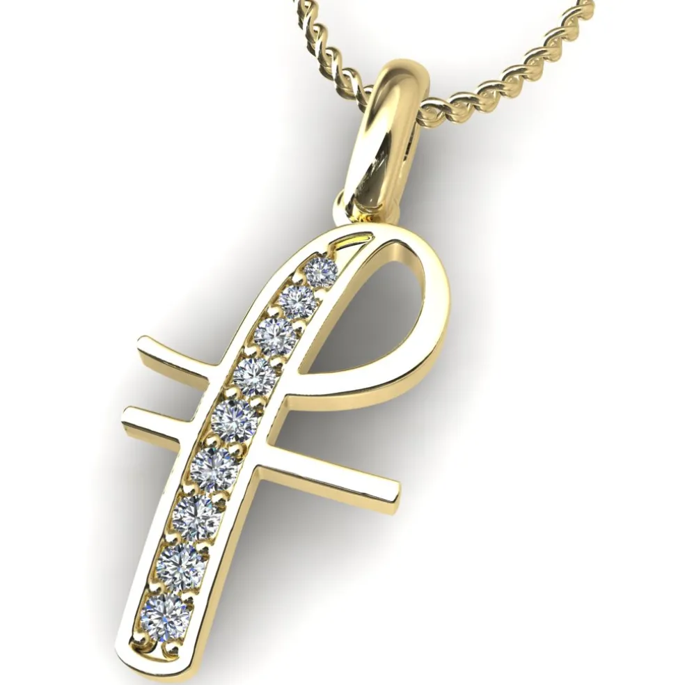 Diamond Initial Pendants