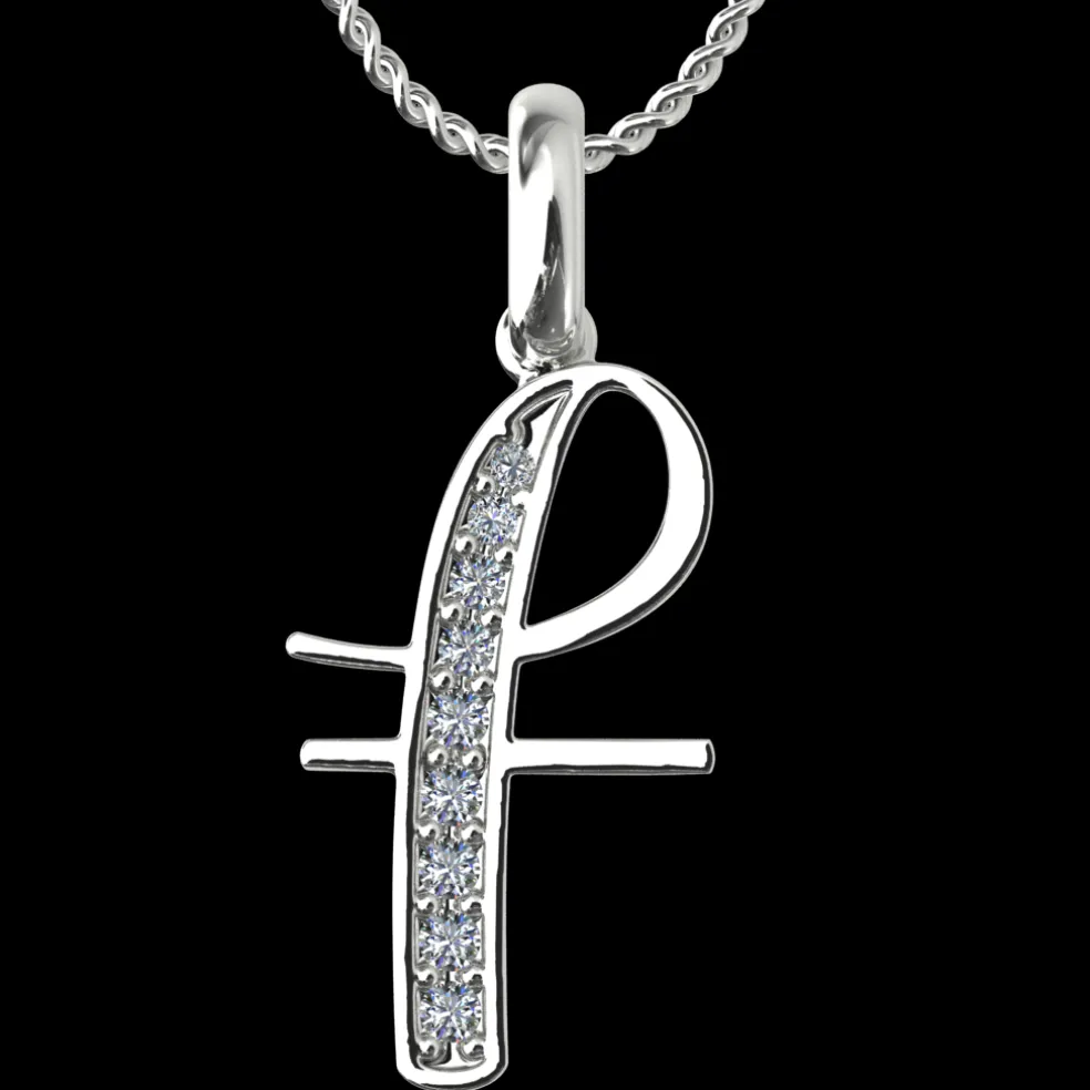 Diamond Initial Pendants