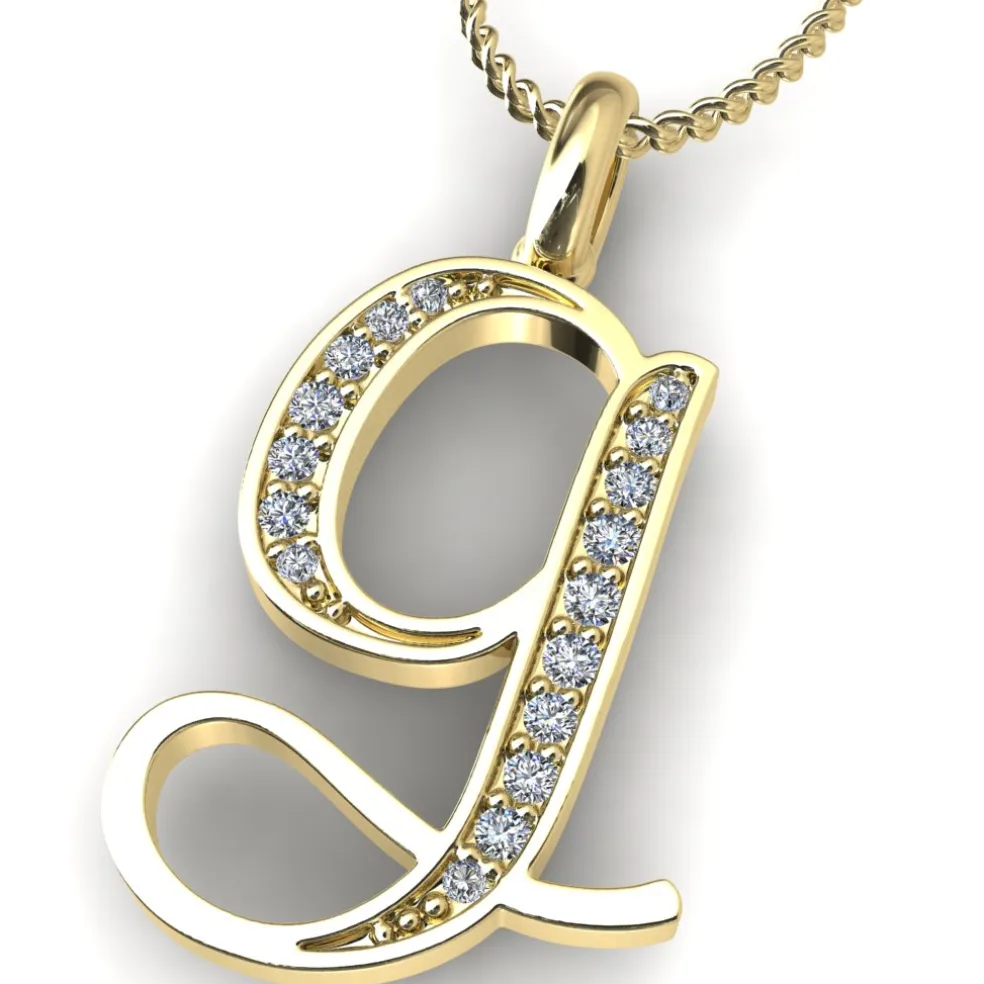 Diamond Initial Pendants