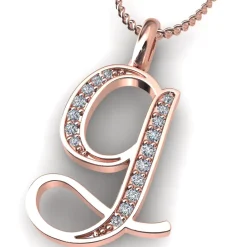 Diamond Initial Pendants