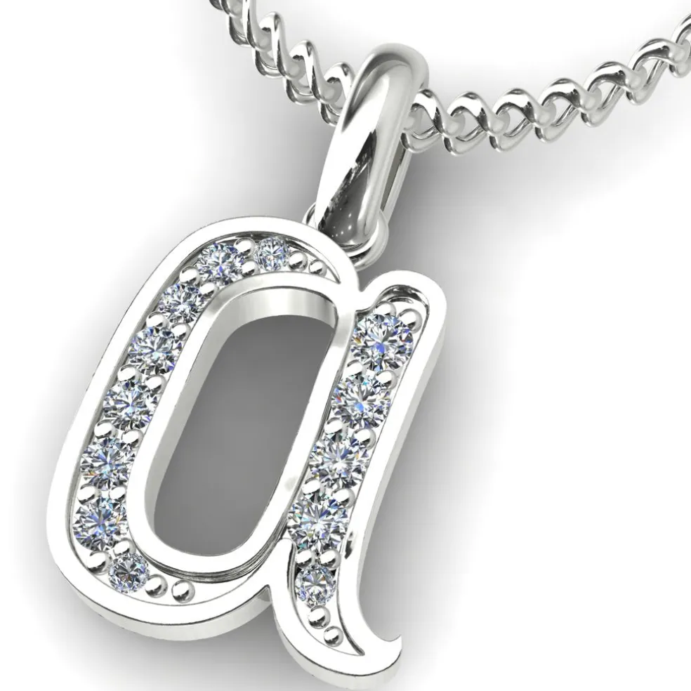 Diamond Initial Pendants