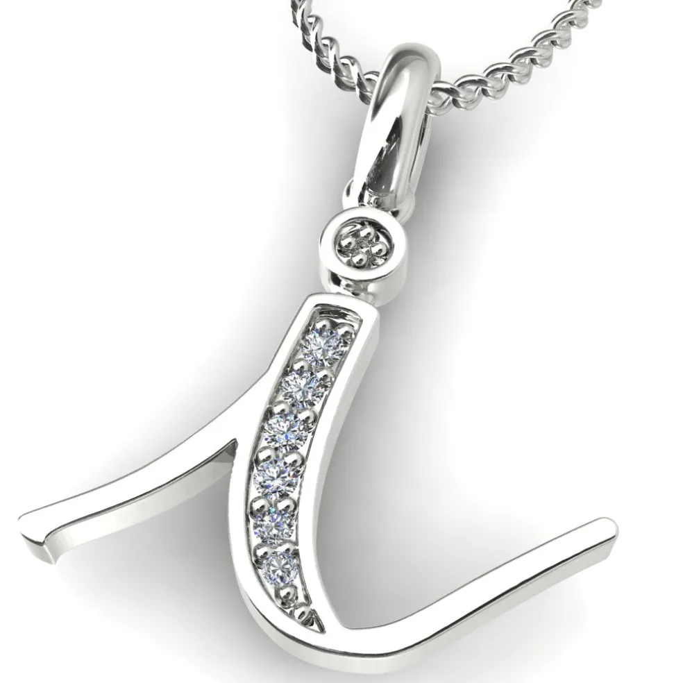 Diamond Initial Pendants