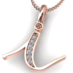 Diamond Initial Pendants