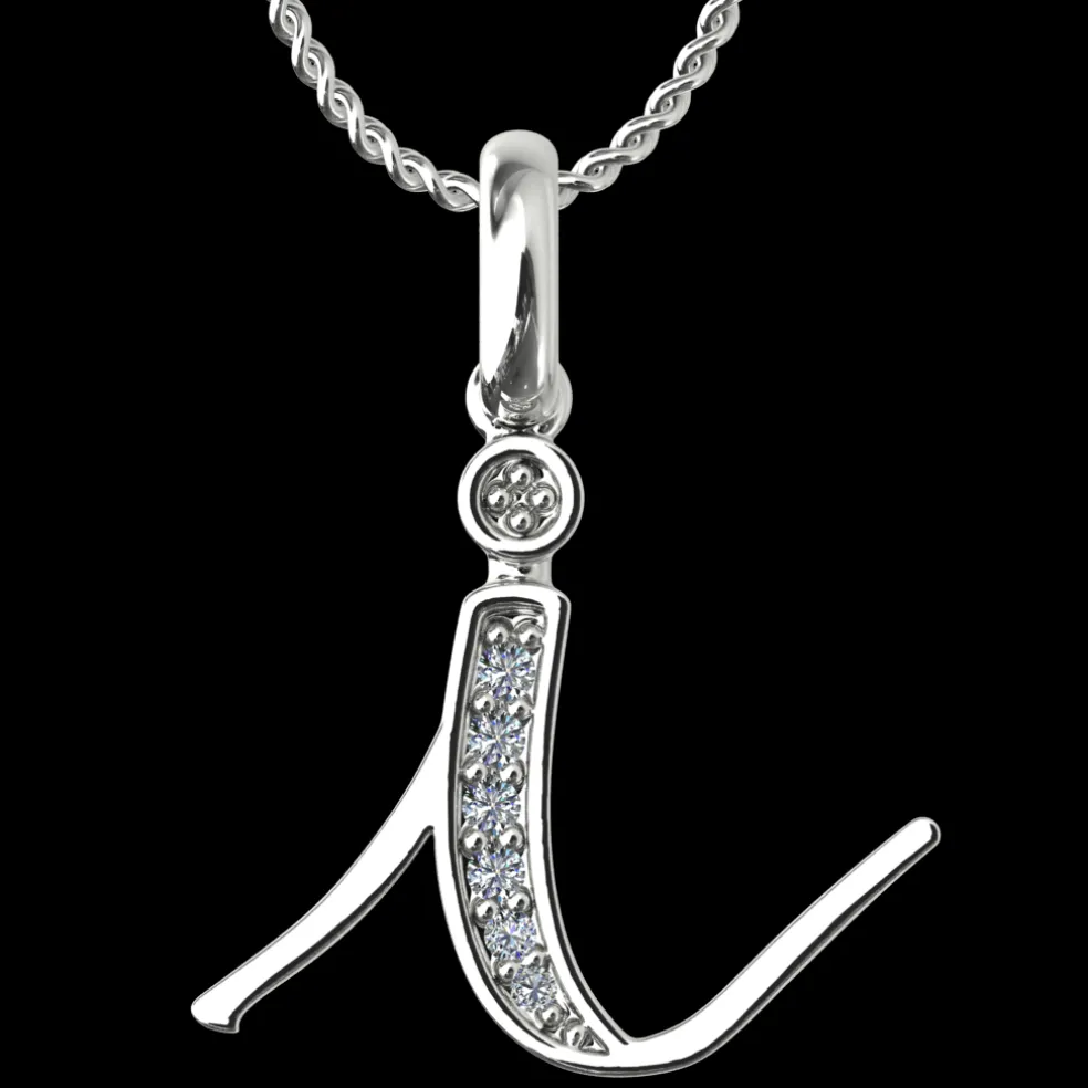 Diamond Initial Pendants