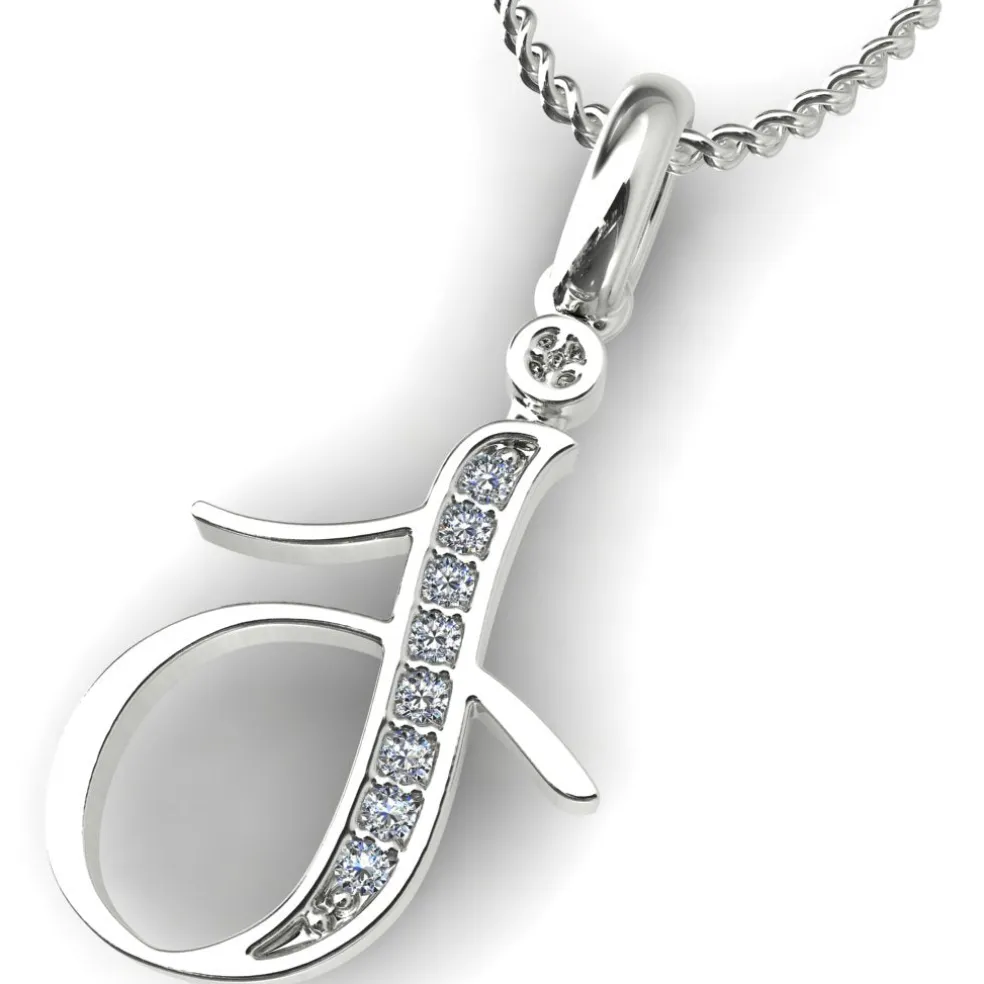 Diamond Initial Pendants