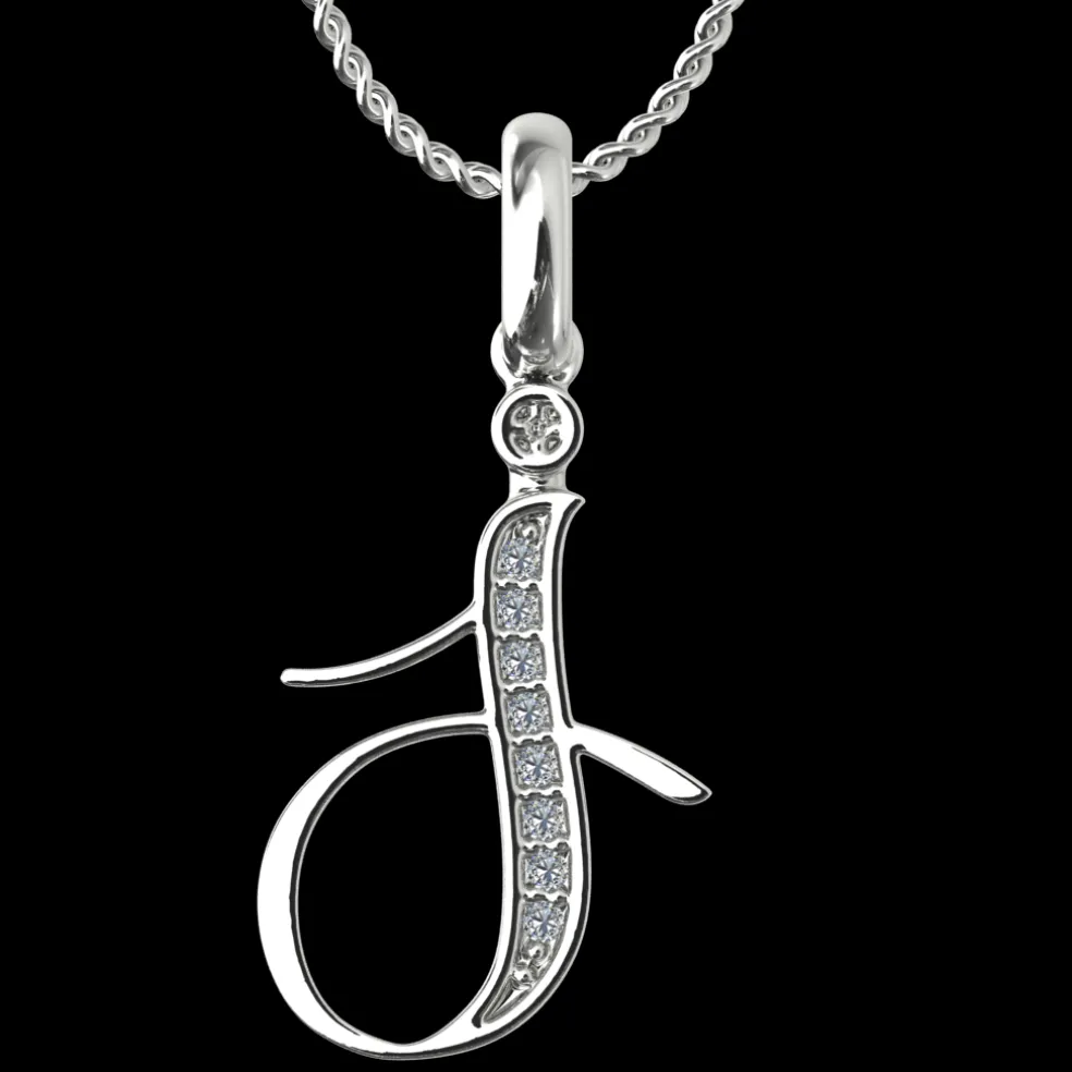 Diamond Initial Pendants