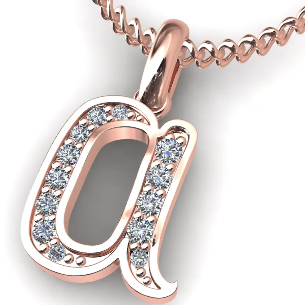 Diamond Initial Pendants
