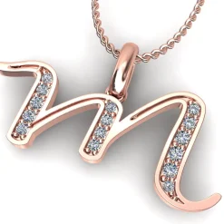 Diamond Initial Pendants