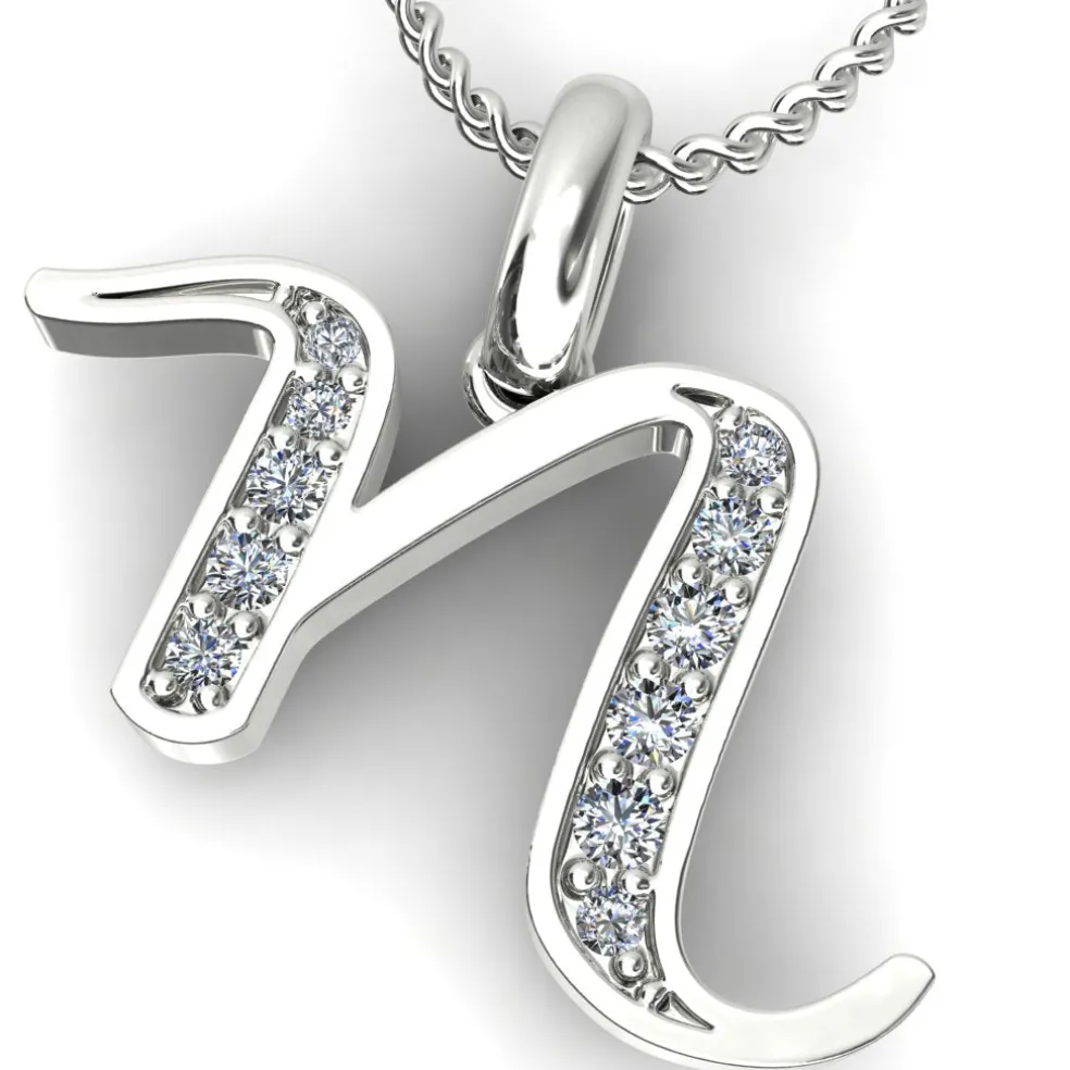 Diamond Initial Pendants