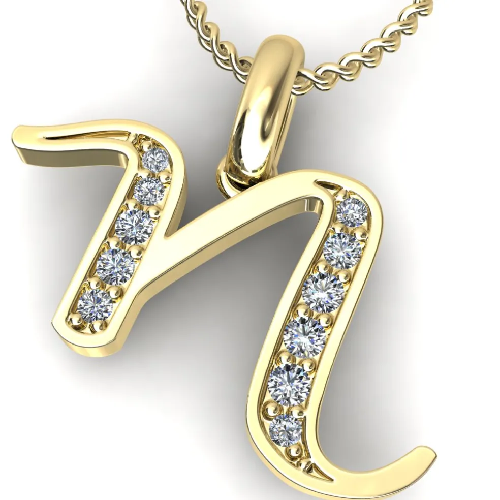 Diamond Initial Pendants