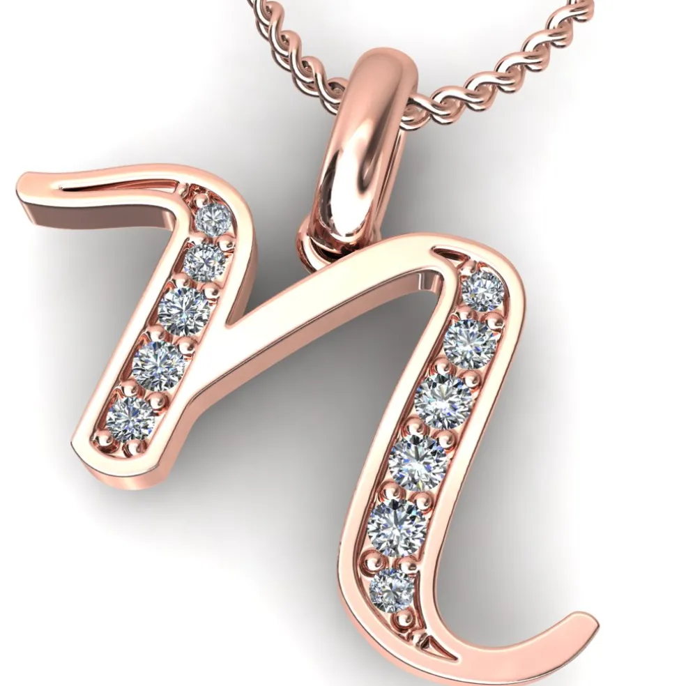 Diamond Initial Pendants