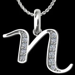 Diamond Initial Pendants