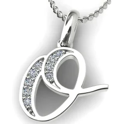 Diamond Initial Pendants
