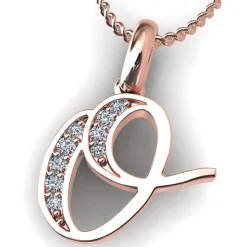 Diamond Initial Pendants