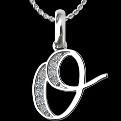 Diamond Initial Pendants