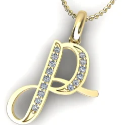Diamond Initial Pendants