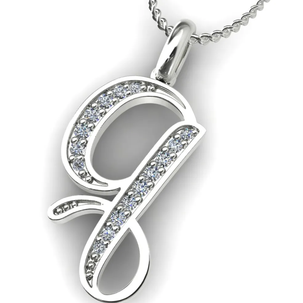Diamond Initial Pendants
