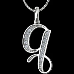Diamond Initial Pendants