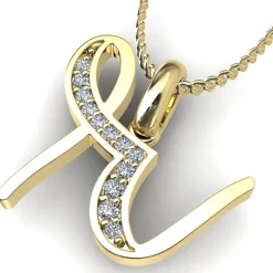 Diamond Initial Pendants