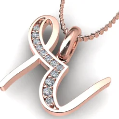 Diamond Initial Pendants