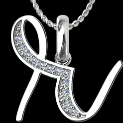 Diamond Initial Pendants