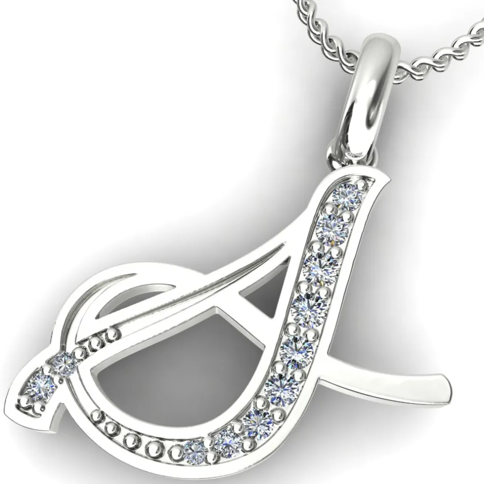 Diamond Initial Pendants