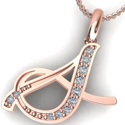 Diamond Initial Pendants