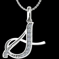 Diamond Initial Pendants
