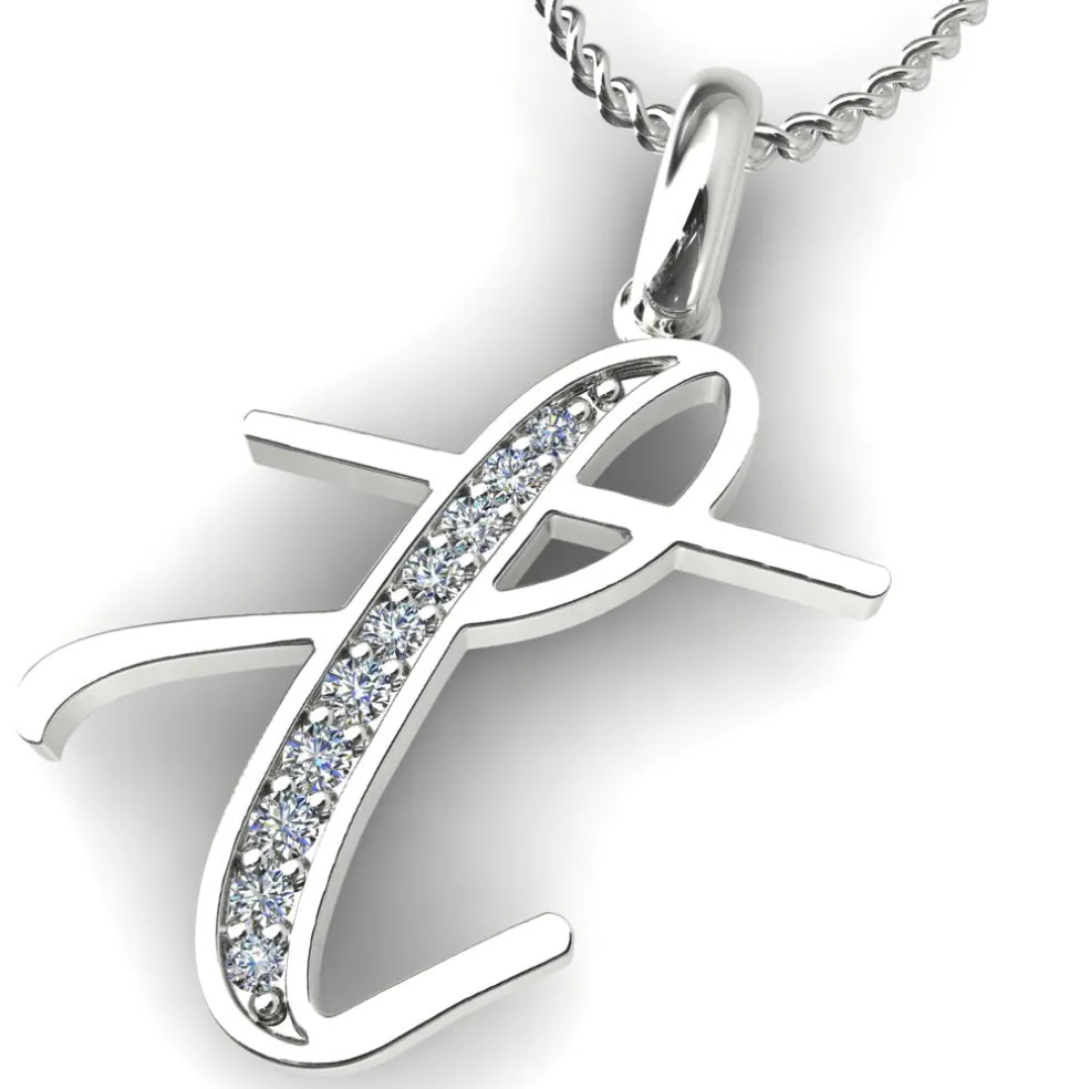 Diamond Initial Pendants