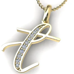 Diamond Initial Pendants