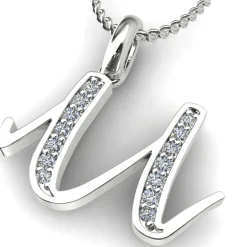 Diamond Initial Pendants
