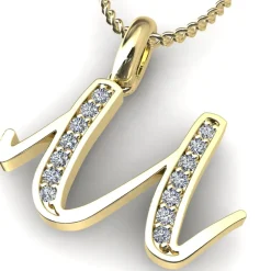 Diamond Initial Pendants