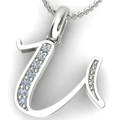 Diamond Initial Pendants