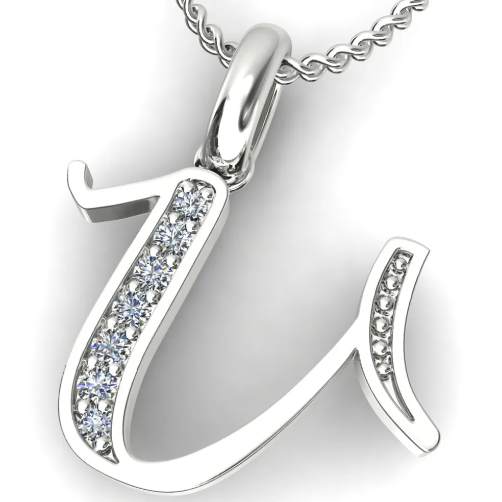 Diamond Initial Pendants