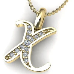 Diamond Initial Pendants