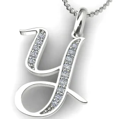 Diamond Initial Pendants