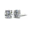 Diamond Stud Earrings in 14k White Gold