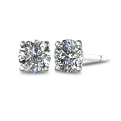 Diamond Stud Earrings in 14k White Gold